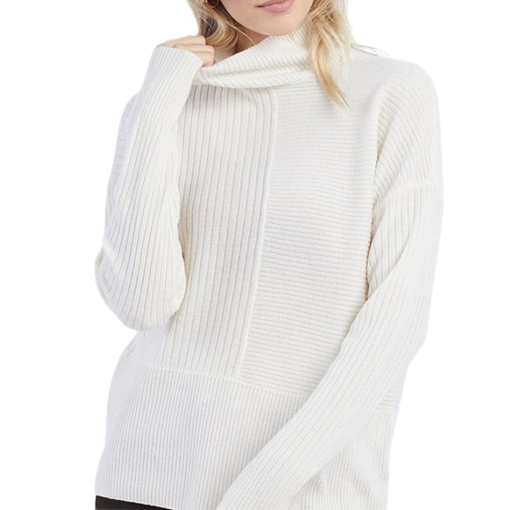 Summersalt The Luxe Merino Cashmere Funnel Neck Sweater